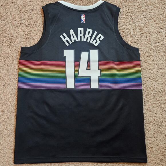 Nike NBA Jersey Harris #14 Nuggets City Edition Jersey Mens 52 XL Swingman - Picture 6 of 11
